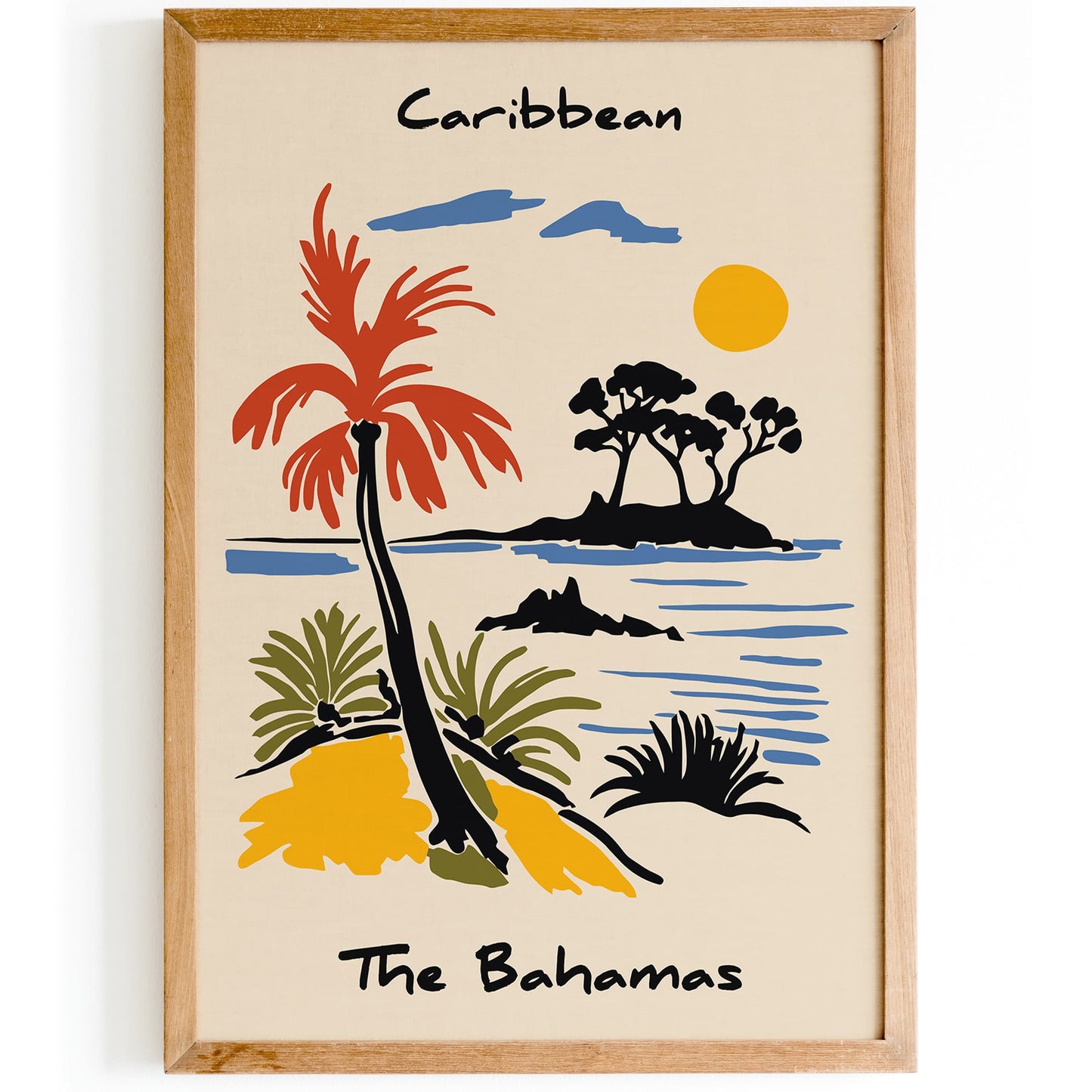 Caribbean The Bahamas Travel Poster