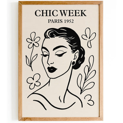 Chic Week Paris 1952 Fashion Poster