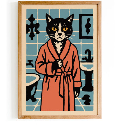 Bathroom Cat Wall Art