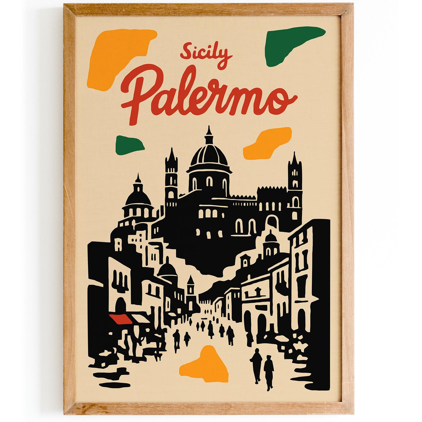 Sicily Palermo Cityscape Poster