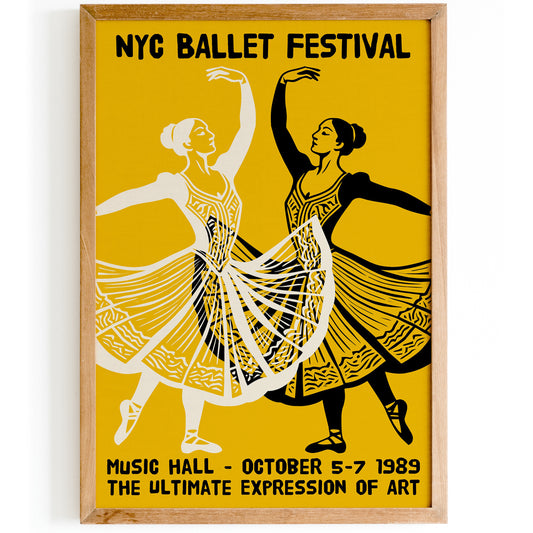 NYC Ballet 1989 Retro Poster