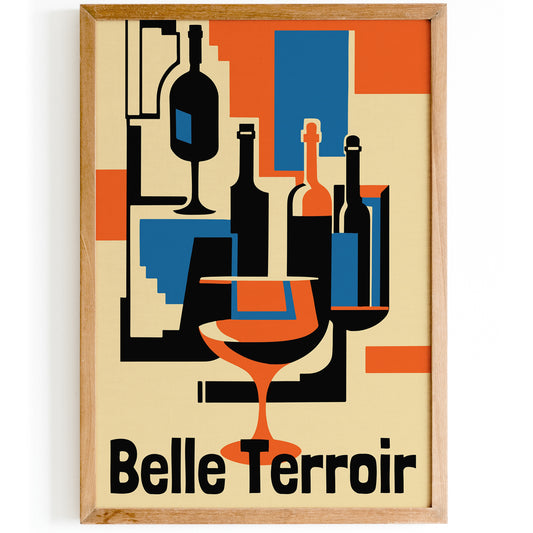 Belle Terroir French Wine Retro Poster