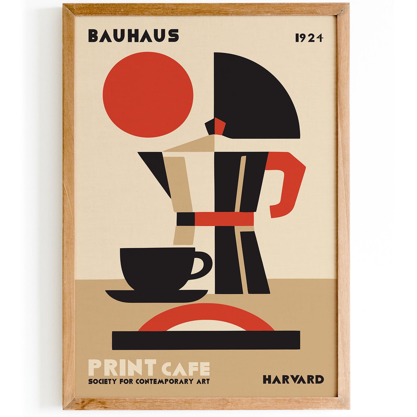 Bauhaus Cafe Harvard Exhibition Poster – Modern Art Wall Print