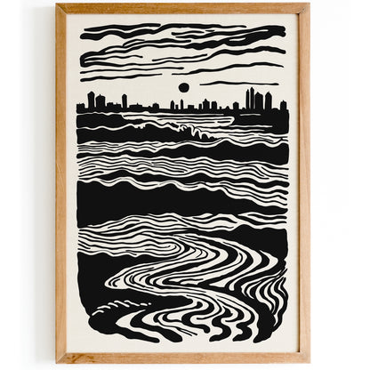 Black and White Landscape Poster