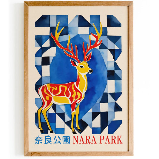Nara Deer Park Japanese Art Print