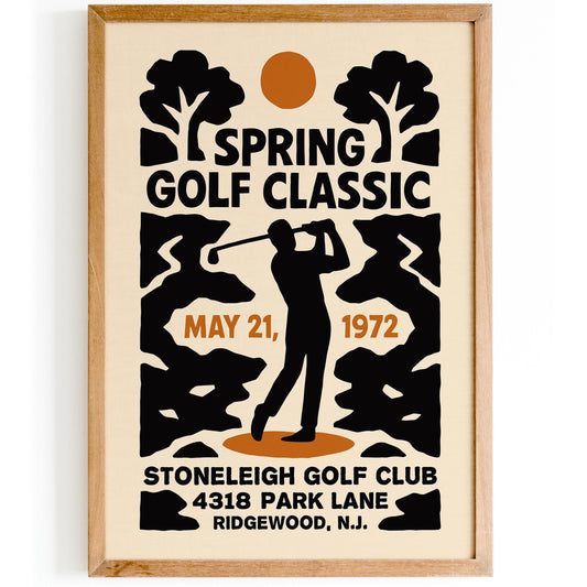 Spring Golf Poster Print