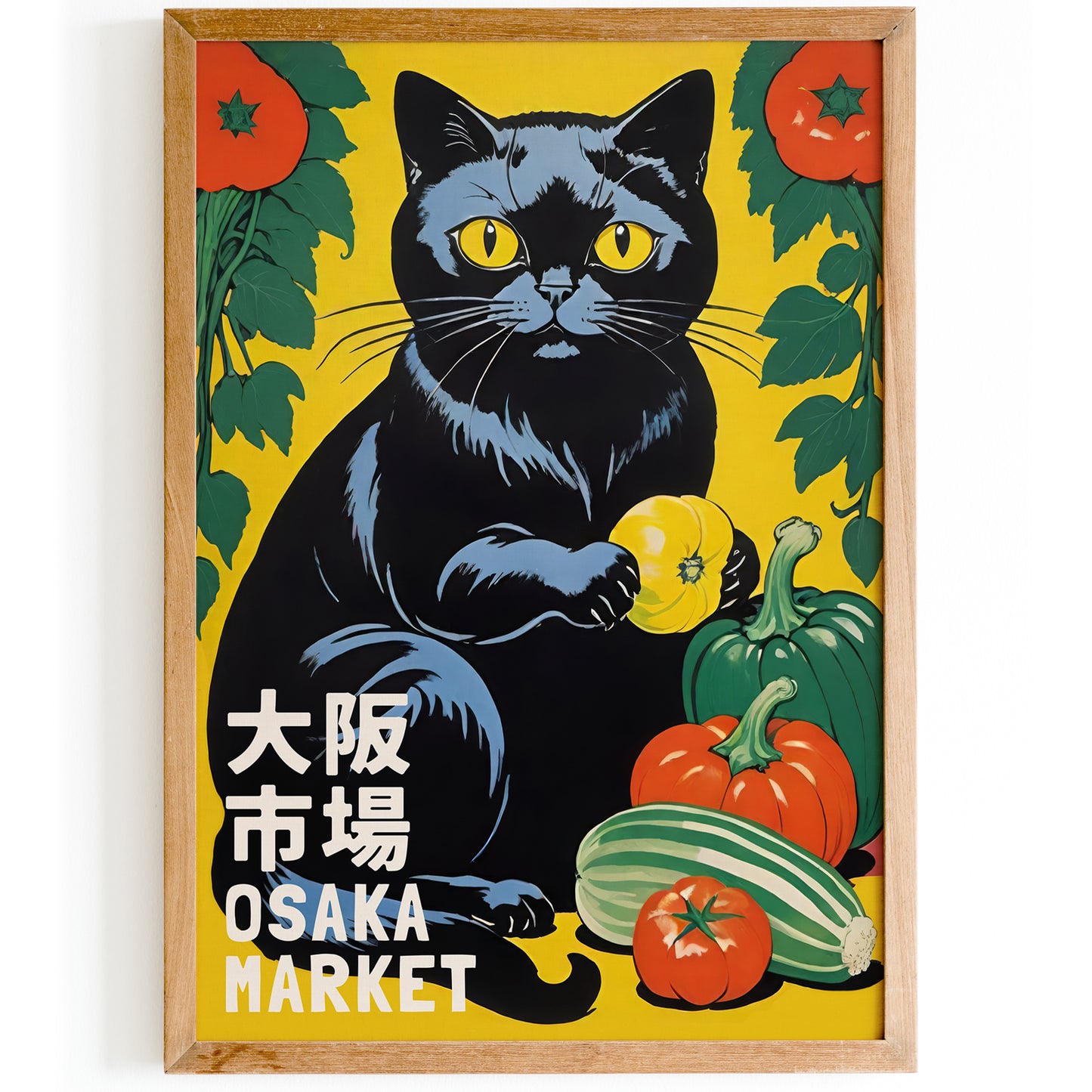 Osaka Market Cat Poster