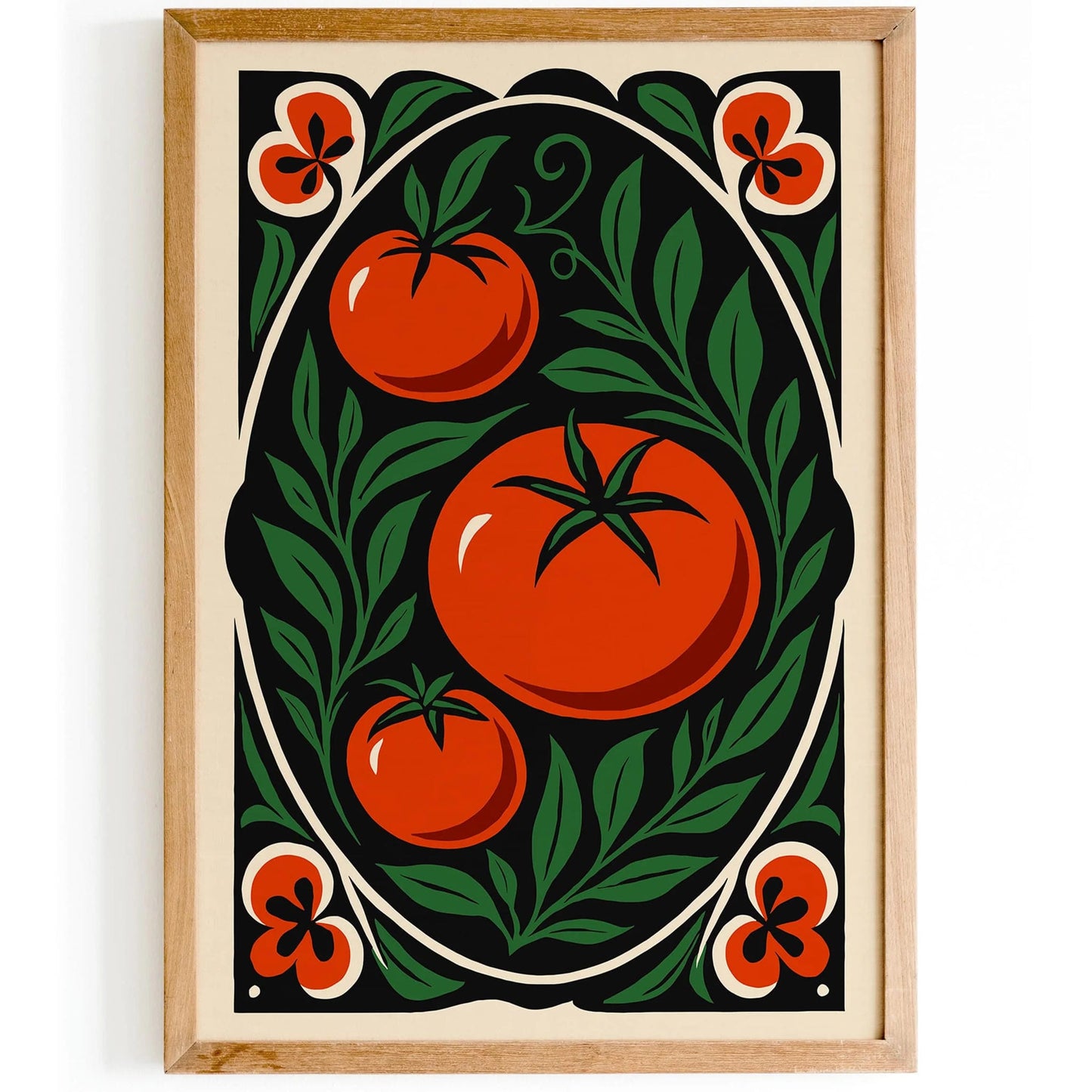 Red Tomatoes Poster - Elegant Kitchen Wall Art