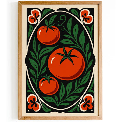 Red Tomatoes Poster - Elegant Kitchen Wall Art
