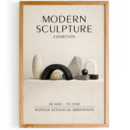Modern Sculpture Exhibition Copenhagen Poster
