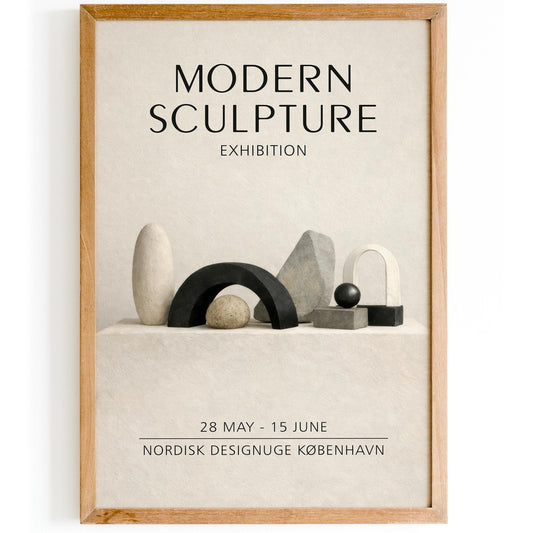 Modern Sculpture Exhibition Copenhagen Poster