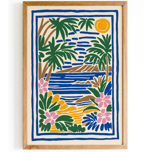 Hawaii Colorful Landscape Poster