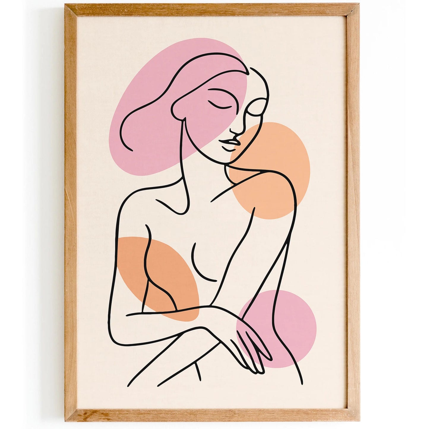 Modern Line Art Poster – Woman Silhouette Wall Print