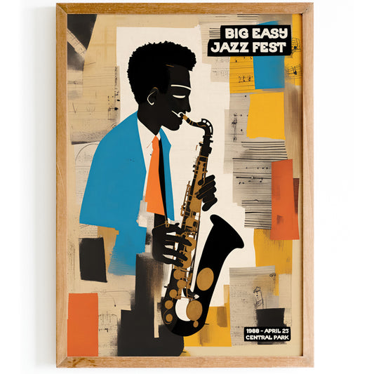 Big Easy Jazz Fest Vintage Poster