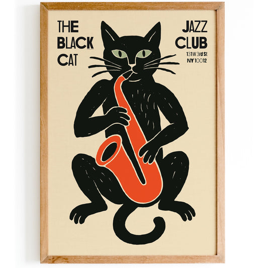 Black Cat Jazz Club Poster
