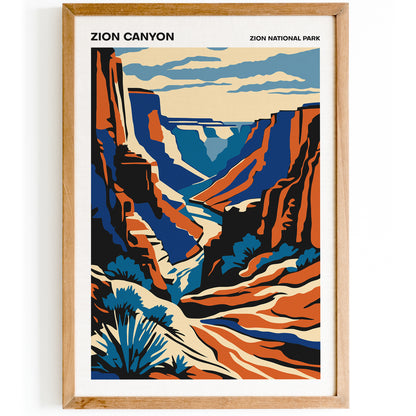 Zion National Park, Travel Art Print 2024