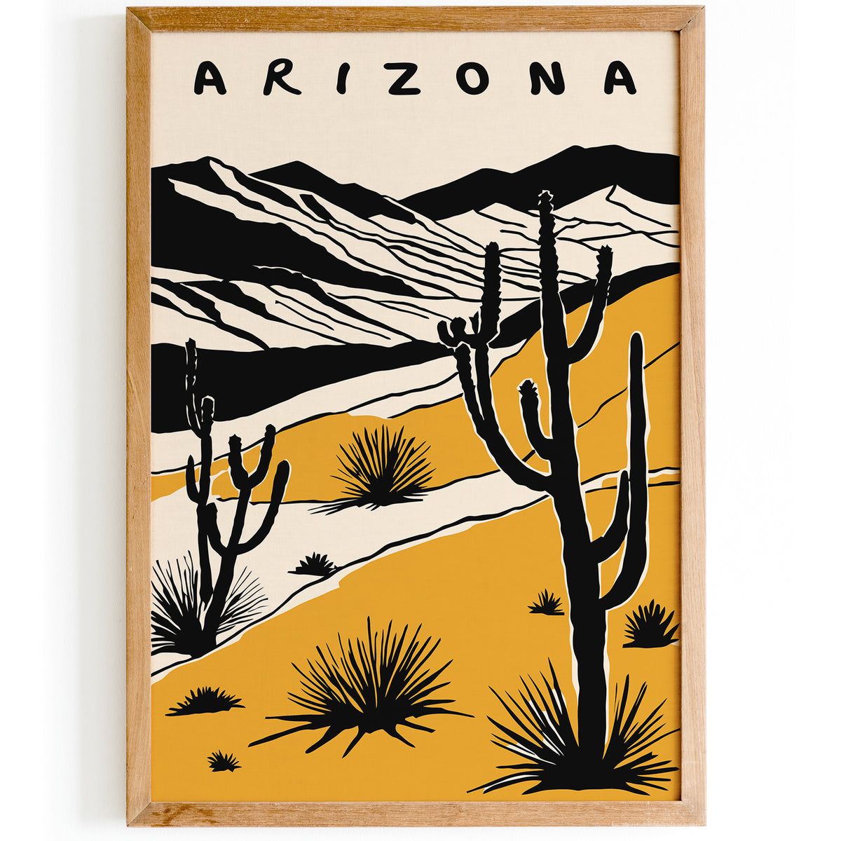 Arizona Desert Landscape Art Poster