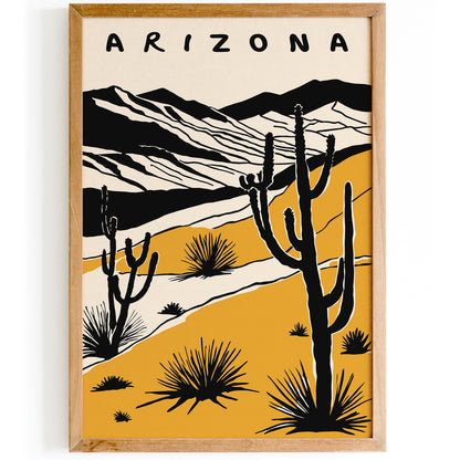 Arizona Desert Landscape Art Poster