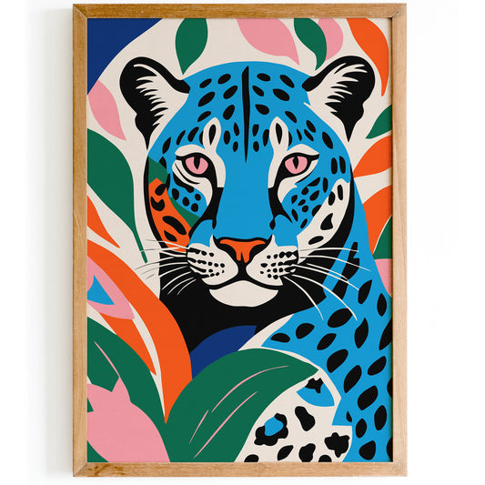 Colorful Print Cute Cheetah Wall Art