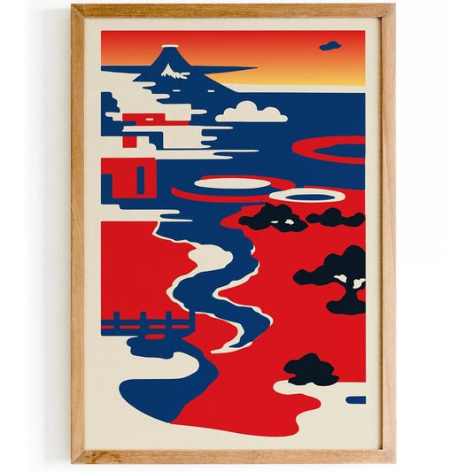 Japanese Landscape Wall Art Print