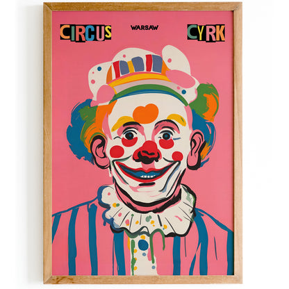 Polish Circus Vintage Cyrk Clown Poster