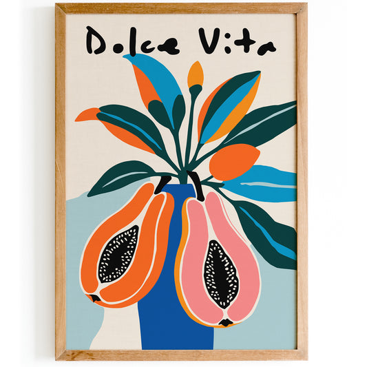 Colorful Papayas Dolce Vita Poster