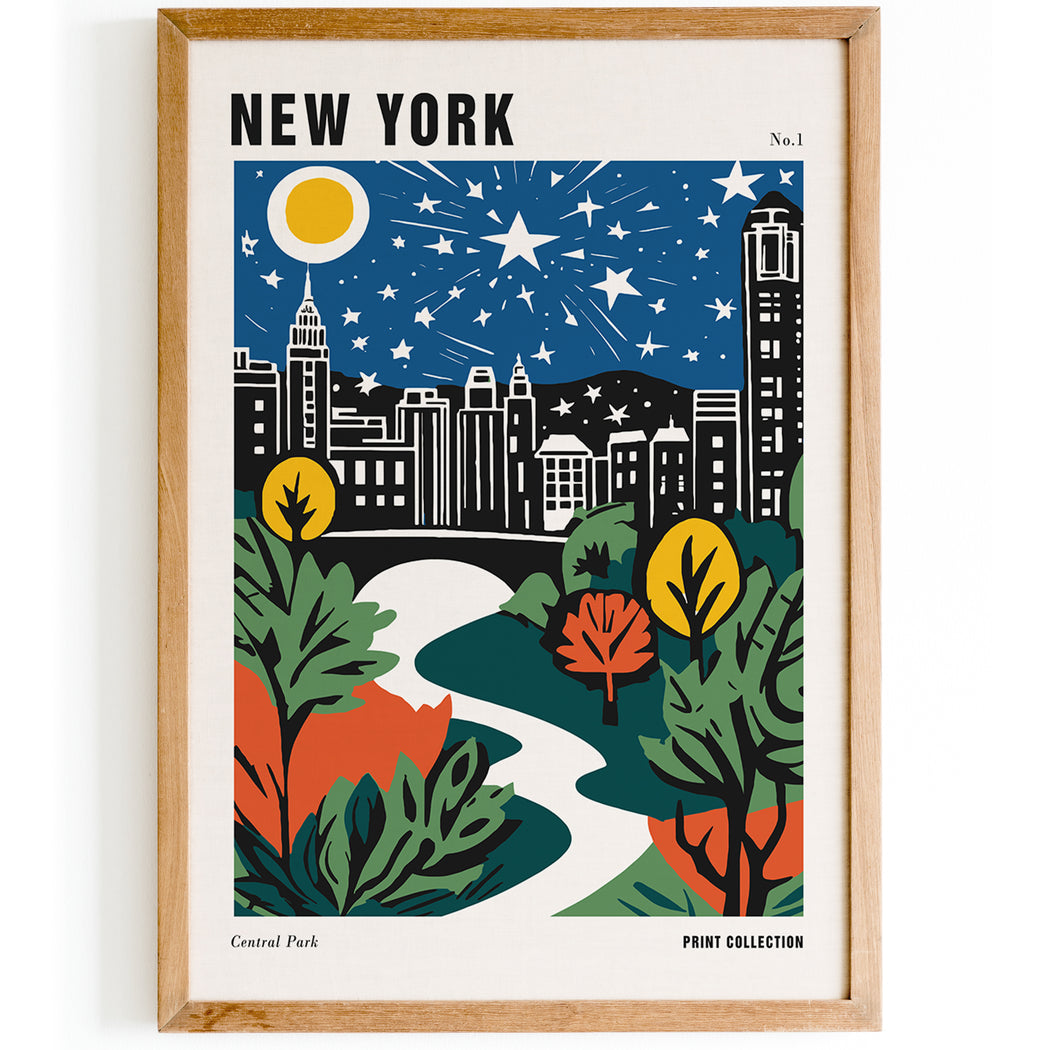 Central Park NYC Poster