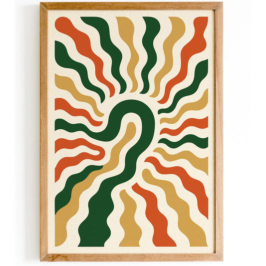 Abstract Liquid Lines Art Print