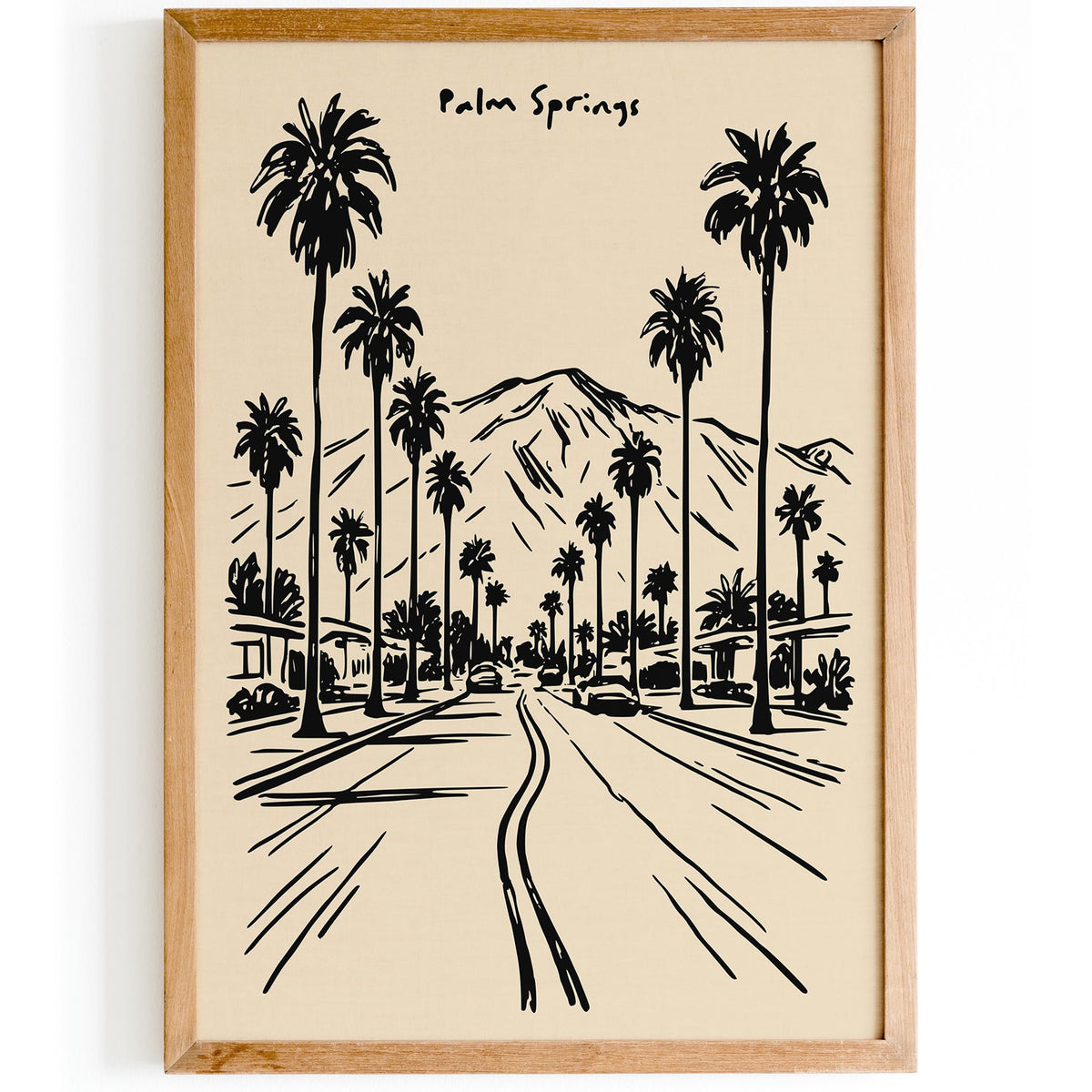 Palm Springs California Street Poster
