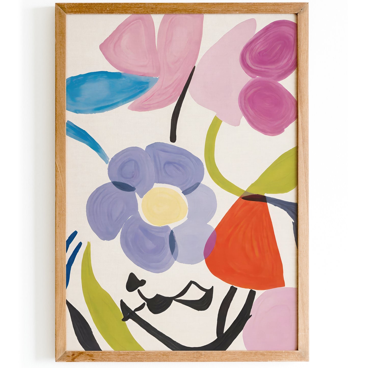 Mid Century Abstract Flower Poster