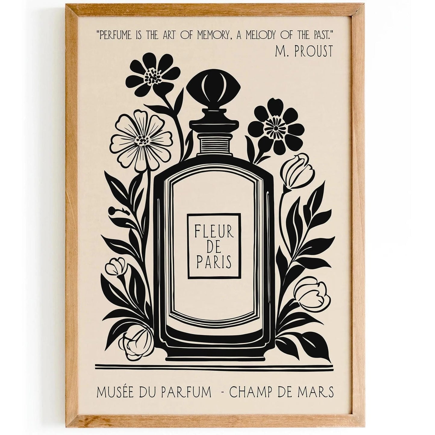 Fleur de Paris Musee du Parfum Poster - Art Deco Style
