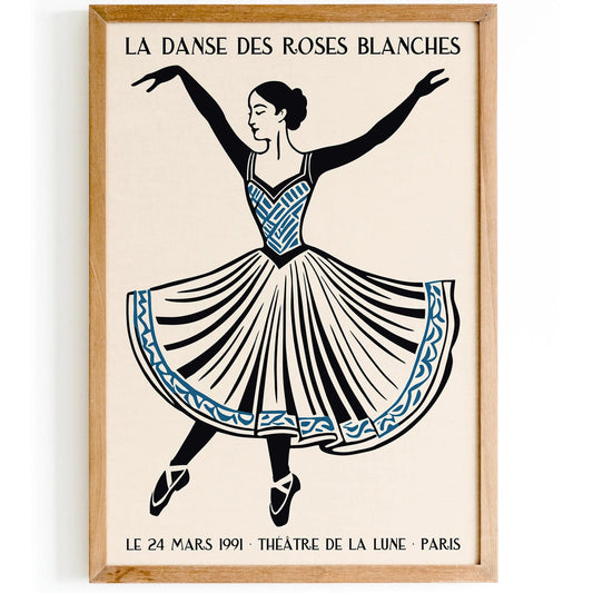 Retro Paris Ballet 1991 Poster Print