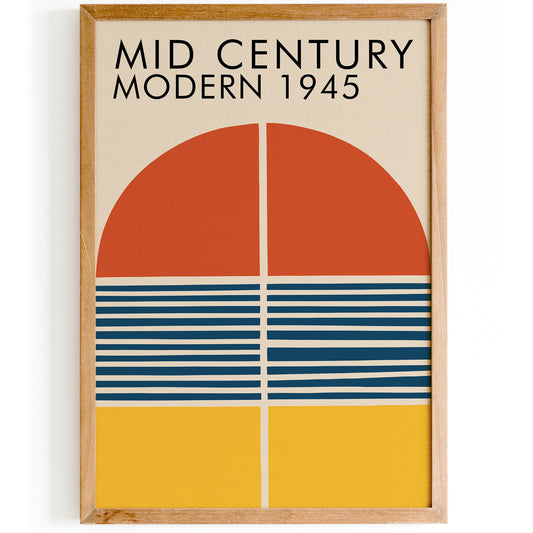 Mid Century Geometric Office Art Print