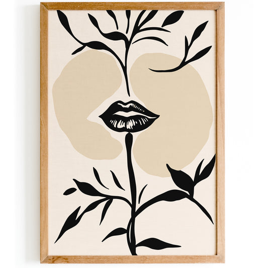 Nature Kiss Abstract Minimalist Print