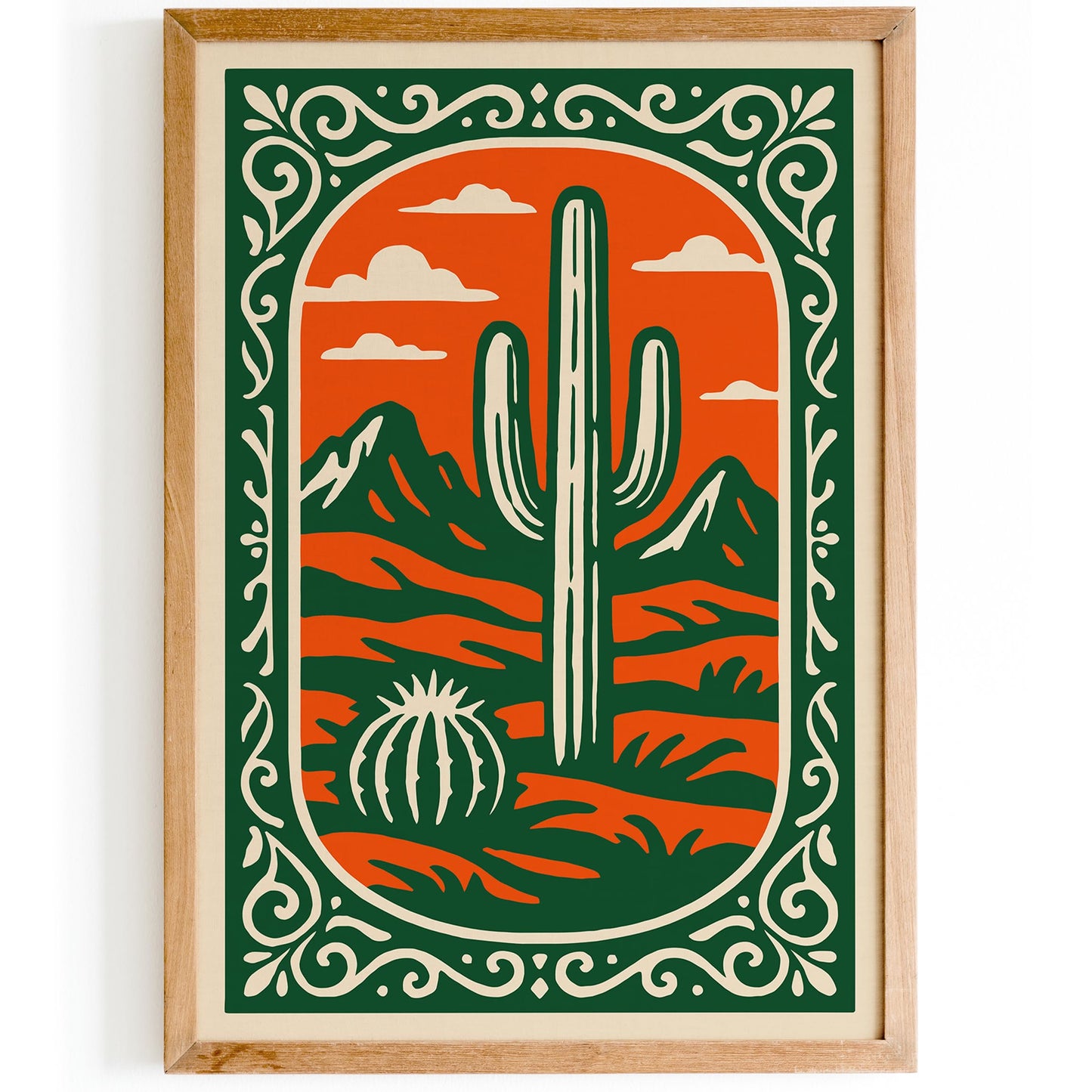 Sonoran Desert Poster - Cacti Plant Wall Art