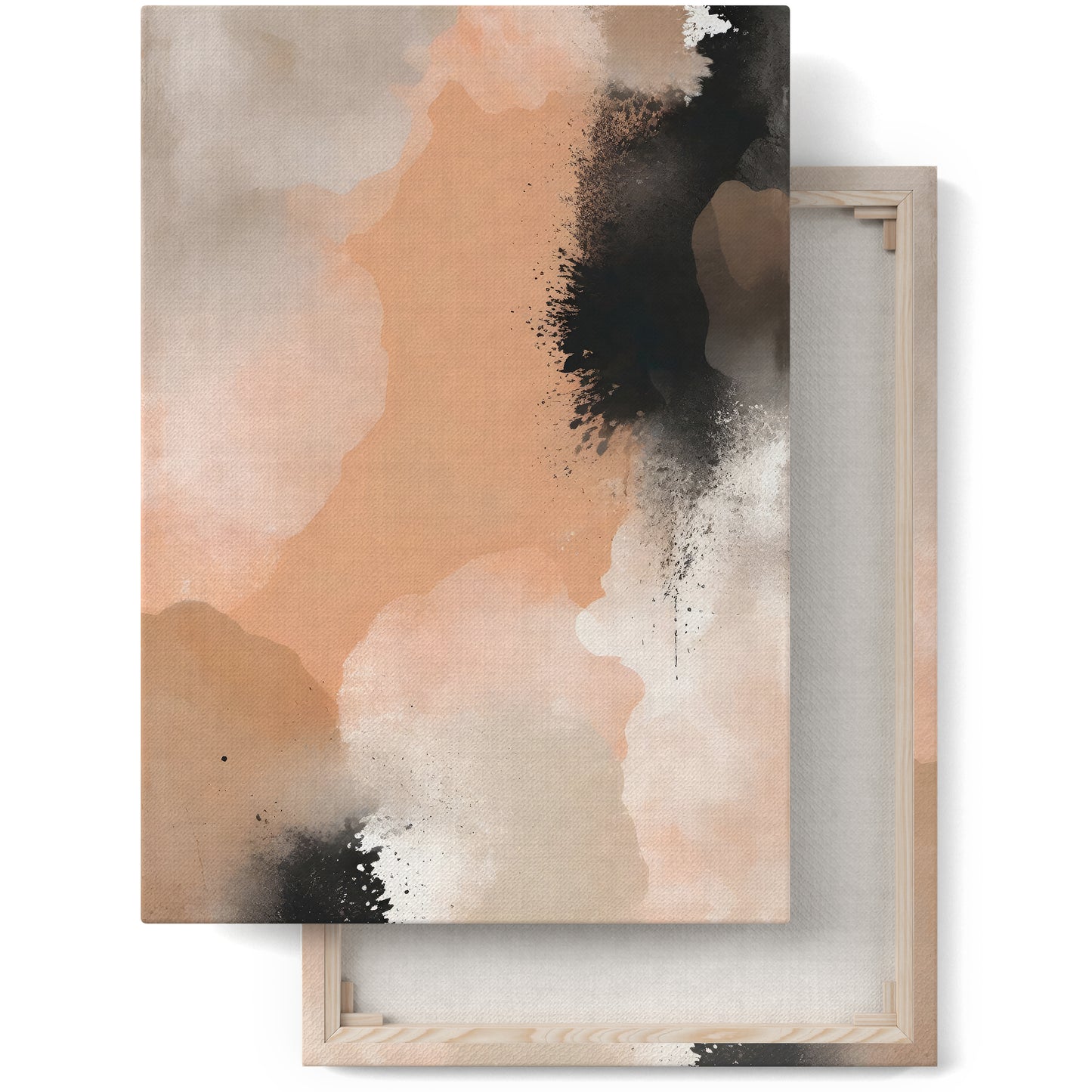 Peach Abstract Canvas Wall Art