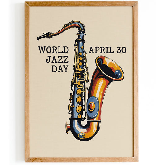 World Jazz Day Retro Poster