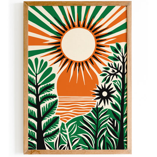 Farmhouse Sunshine Illustration Wall Art