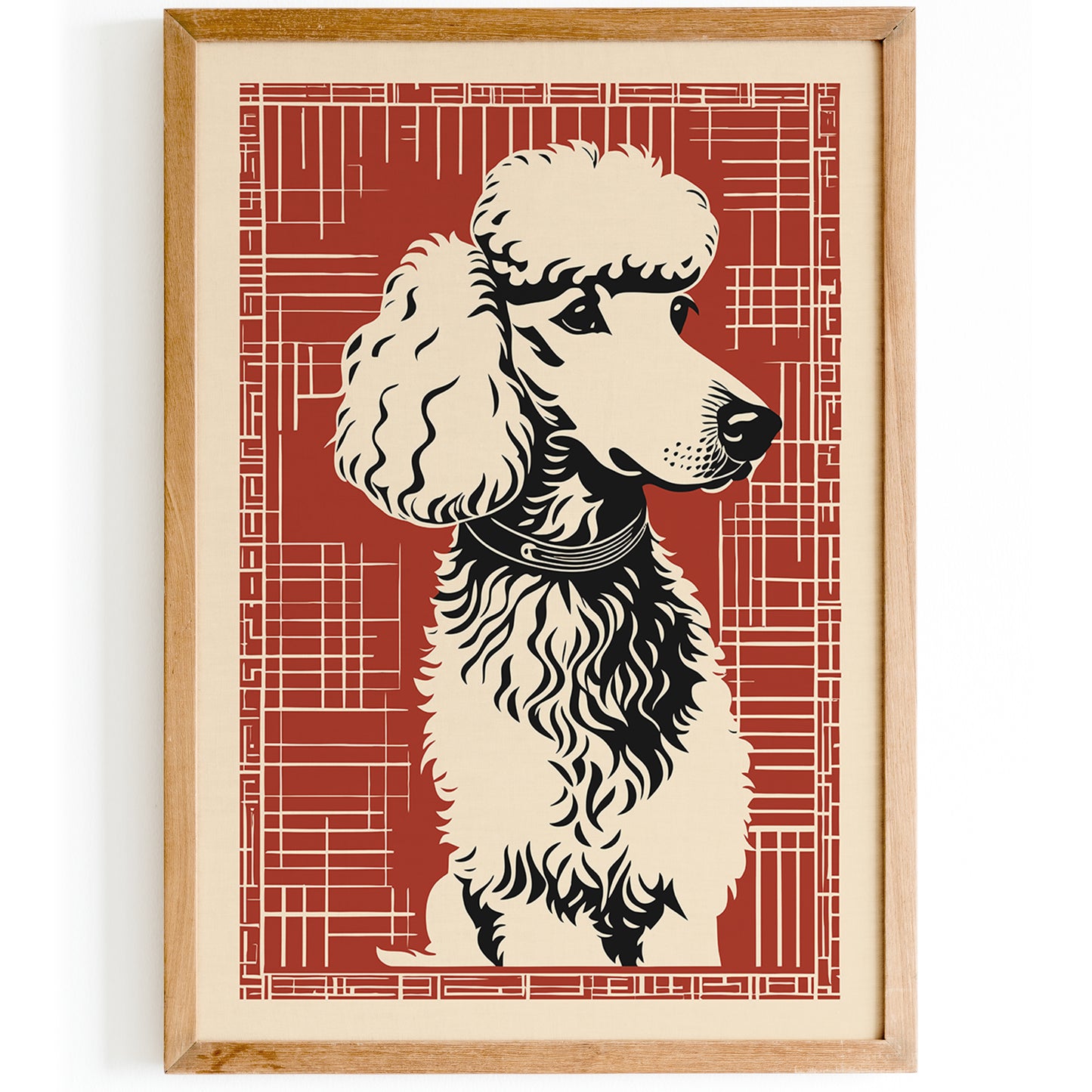 Vintage Poodle Dog Poster