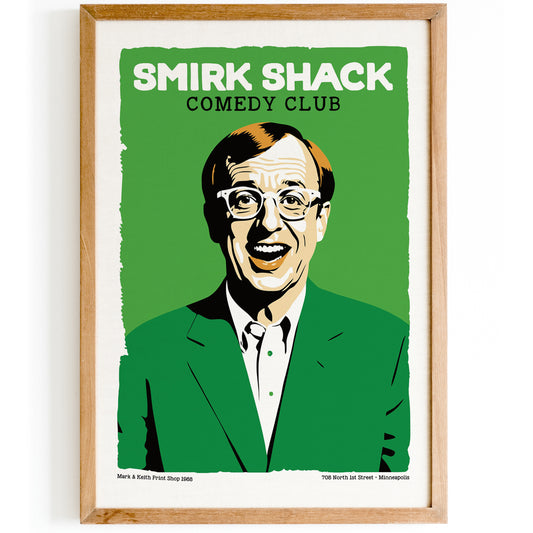 Smirk Shack Comedy Club Vintage Poster