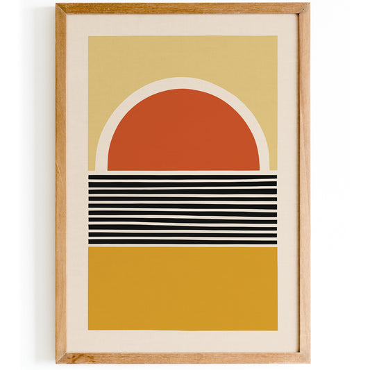 Mid Century Modern Sun Art Print