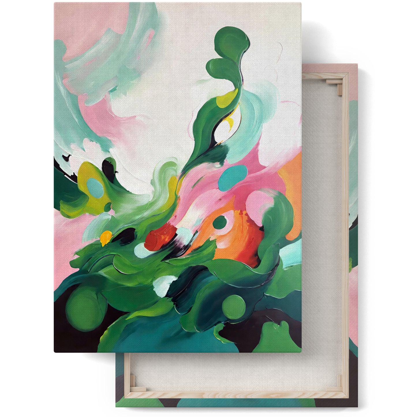 Fluid Emotive Strokes: Abstract Canvas Art