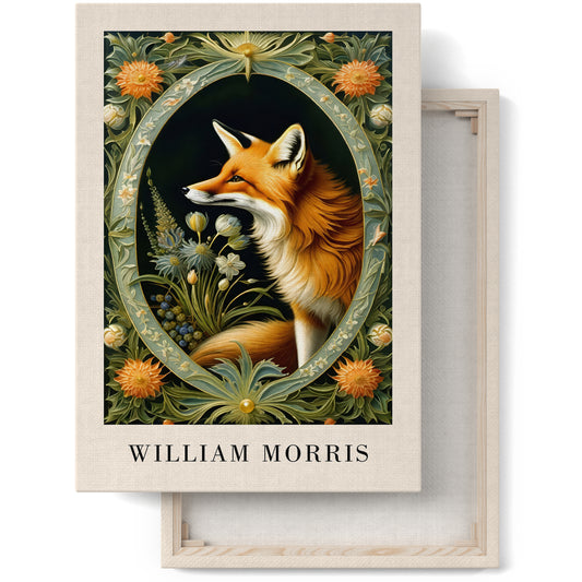 W. Morris Victorian Fox Canvas Print