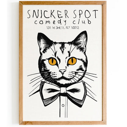 Snicker Spot NYC Comedy Club Vintage Poster