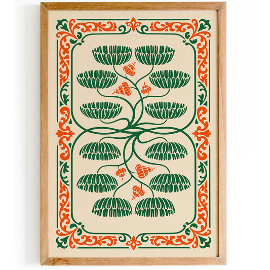 Art Nouveau Botanical Poster