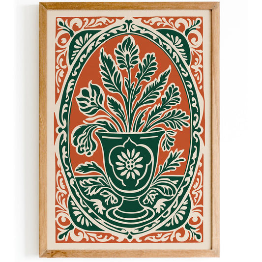 Rococo Floral Print - Vintage Botanical Decor