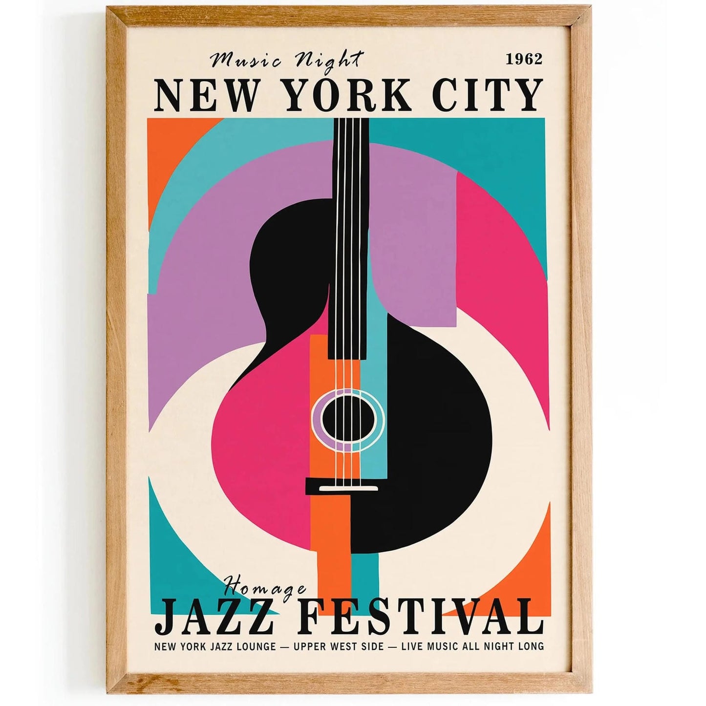 NYC Jazz Festival Poster – Modern Abstract Music Wall Art