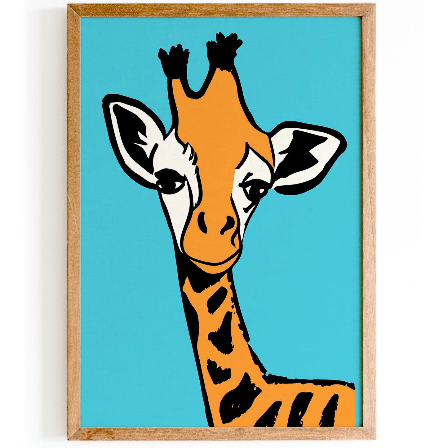 Cute Baby Giraffe Wall Art Print