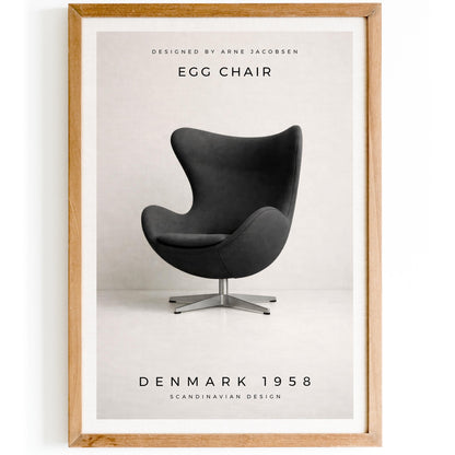 Egg Chair Scandinavinan Design Poster