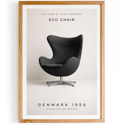Egg Chair Scandinavinan Design Poster